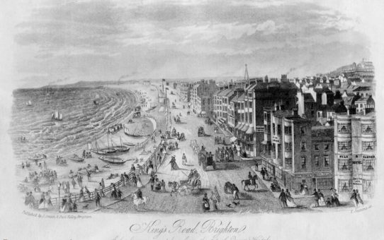 King’s Road, Brighton.  A bird’s-eye view taken from the top of Queen’s Hotel